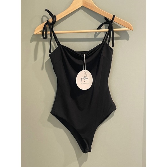 Polly Bodysuit Black Sleeveless Tie Strap Size US 0 - Picture 1 of 8